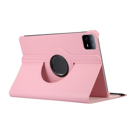 Чехол-книжка 360 Degree Rotation Litchi для Xiaomi Pad 7 Pro / Pad 7 - розовый