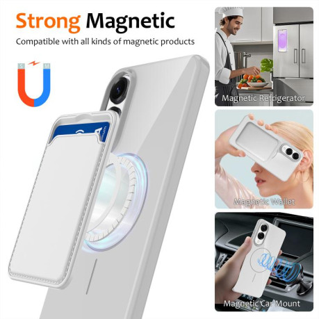Протиударний чохол Glossy TPU Shockproof MagSafe для Samsung Galaxy S25 Edge 5G - білий