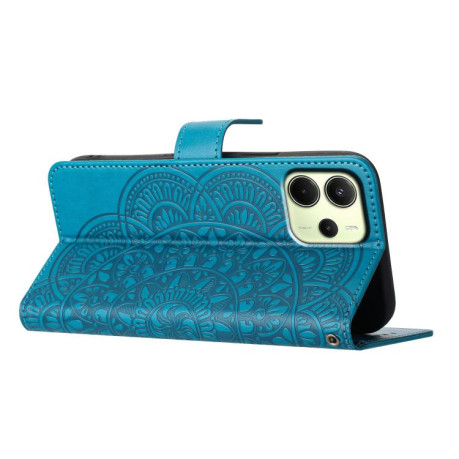 Чохол-книжка Flower Embossed Leather Xiaomi Redmi Note 14 4G 164.48mm - синій