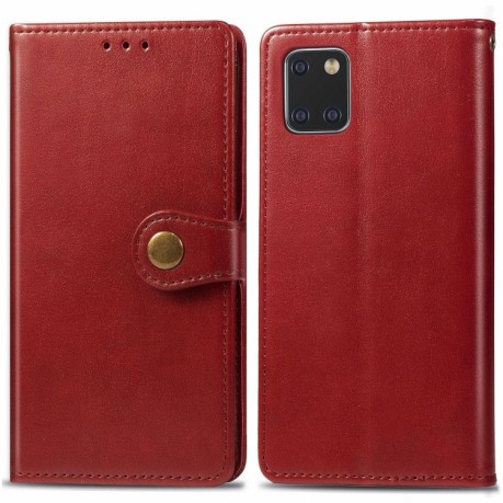 Чохол-книжка Retro Solid Color на Samsung Galaxy Note10 Lite / A81 / M60s -червоний