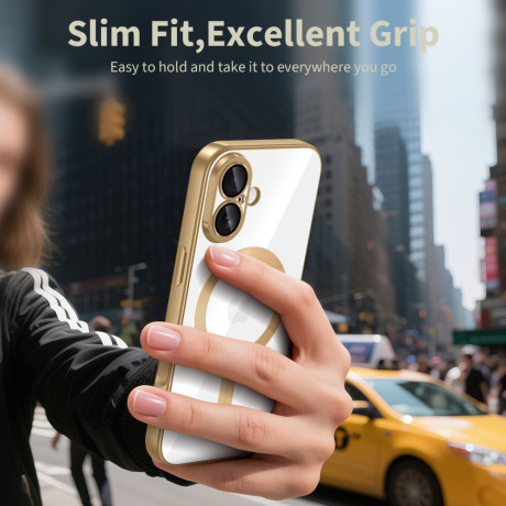 Чохол Tech-Protect MagFlex MagSafe на iPhone 17 - Transparent Gold