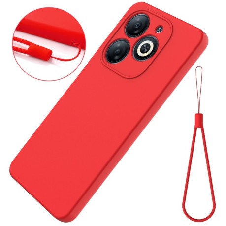 Силиконовый чехол Solid Color Liquid Silicone на Infinix Smart 8 HD / Smart 8 Pro - красный