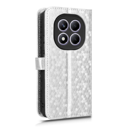 Чехол-книжка Honeycomb Dot для Xiaomi Redmi Note 14 Pro 4G - серебристый