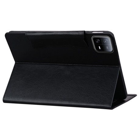 Чехол-книжка Cat Buckle Leather на Xiaomi Pad 7 / 7 Pro - черный