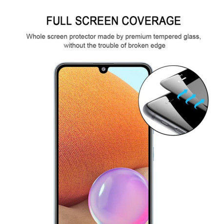 Защитное стекло 3D Full Glue Full Screen на Samsung Galaxy A31/A32 4G - черный