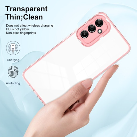 Протиударний чохол Clear Color Frame для Samsung Galaxy A25 5G - рожевий