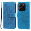 Чехол-книжка 7-petal Flowers Embossing для Redmi Note 14 4G 164.84mm - синий
