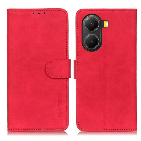 Чохол-книжка KHAZNEH Cowhide Texture на Xiaomi Poco X7 Pro - червоний