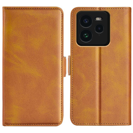 Чехол-книжка Dual-side Magnetic Buckle для Realme GT 7 Pro 5G - желтый