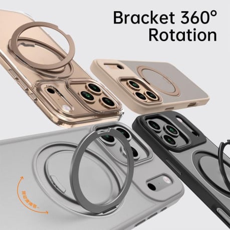 Чохол Kalebol з підставкою Rotating Magnetic та MagSafe на iPhone 17 Pro Max - сірий