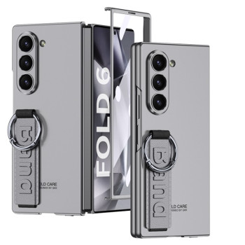 Противоударный чехол Wrist Strap Holder на Samsung Galaxy  Fold 6 - серый