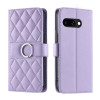 Чехол-книжка Ring Buckle Rhombic Leather для Google Pixel 9a - фиолетовый