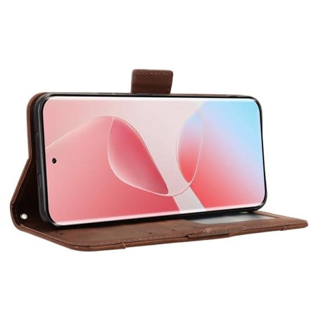 Чохол-книжка Skin Feel з м'якою фактурою Calf на Infinix Hot 60 Pro 4G - коричневий