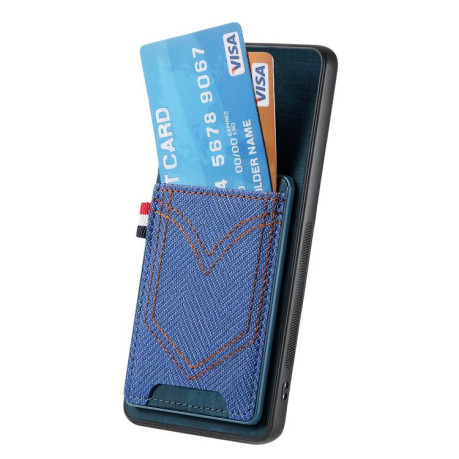 Чехол Denim Texture Leather Skin на Realme 14 Pro+ - синій