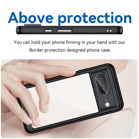 Противоударный чехол Colorful Acrylic Series для Google Pixel 8  - черный