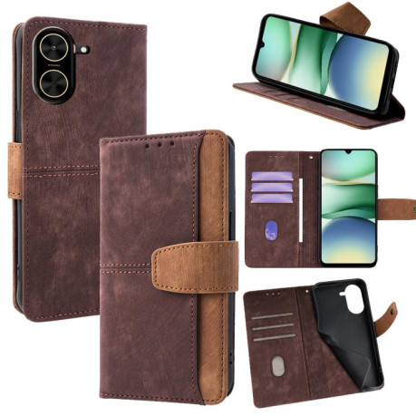 Чехол-книжка Stitching Skin Feel для Xiaomi Redmi A5 4G 171.7mm - коричневий