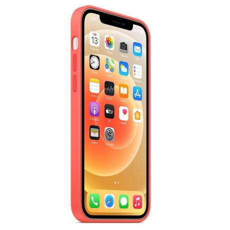 Силиконовый чехол Silicone Case Pink Citrus на iPhone 12 mini with MagSafe - премиальное качество