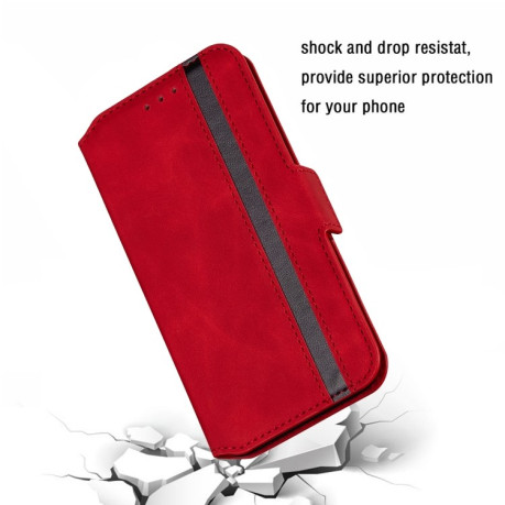 Чохол-книжка Retro Frosted Oil Side на Samsung Galaxy A51 - червоно-чорний