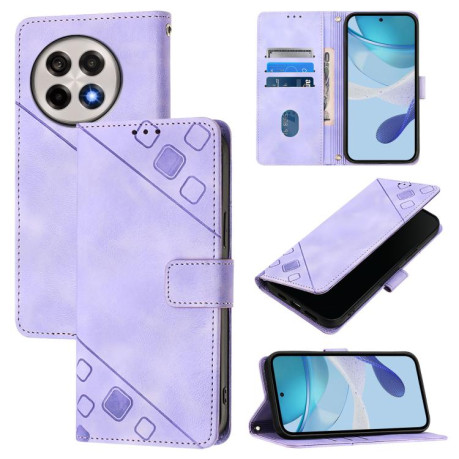 Чехол-книжка Skin-feel Embossed для OnePlus 13R/Ace 5/Ace 5 Pro - фиолетовый