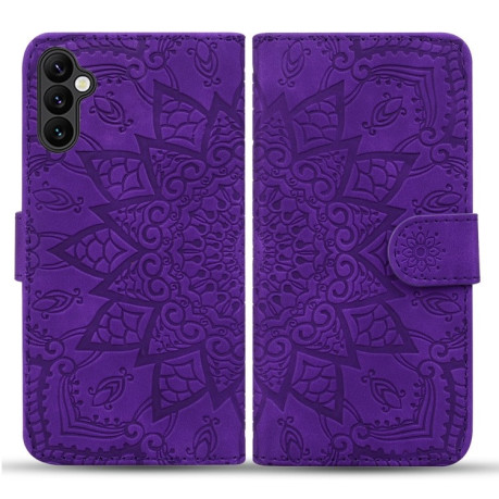 Чохол-книжка Mandala Embossing Pattern для Samsung Galaxy A16 5G - фіолетовий
