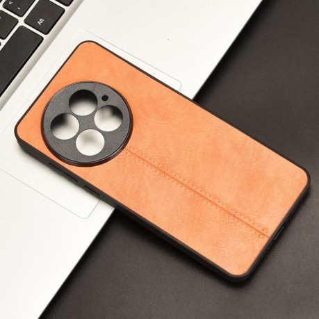 Ударозахисний чохол Cow Pattern Sewing Card Bag для OnePlus 13 - помаранчевий