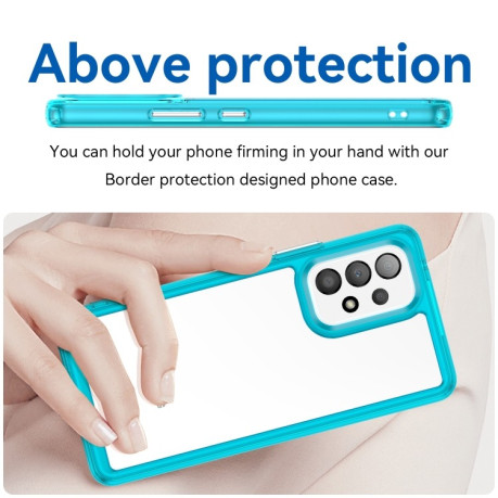 Противоударный чехол Colorful Acrylic Series для Samsung Galaxy A53 - голубой