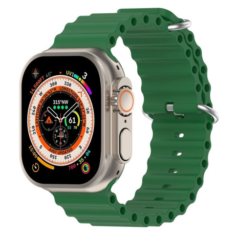 Силіконовий ремінець Ocean для Apple Watch Ultra 49mm/45mm /44mm - зелений
