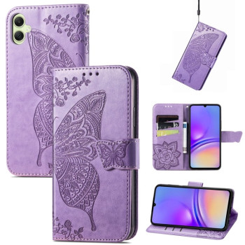 Чохол-книжка Butterfly Love Flower Embossed Samsung Galaxy A05 - фіолетовий