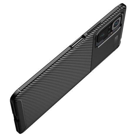 Ударозащитный чехол HMC Carbon Fiber Texture на Xiaomi Redmi Note 10/10s/Poco M5s/Redmi Note 10/10s/Poco M5ss- синий