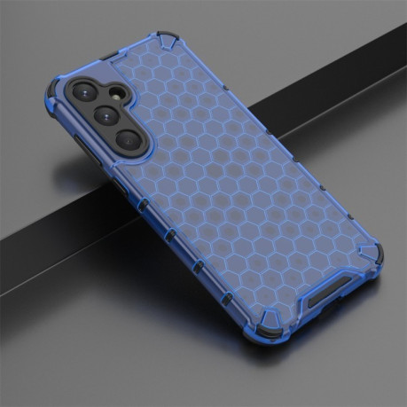 Противоударный чехол Honeycomb на Samsung Galaxy A55 - синий