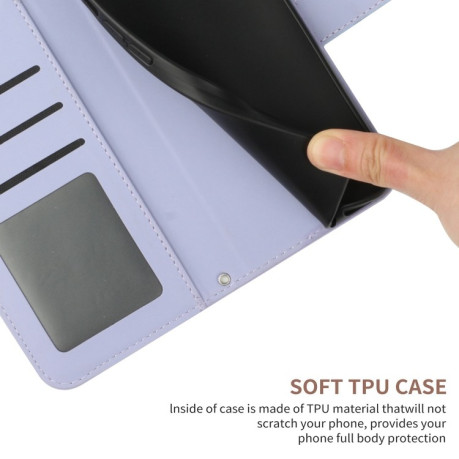 Чохол-книжка Skin Feel Sun Flower для Motorola Edge 50 Neo 5G - фіолетовий