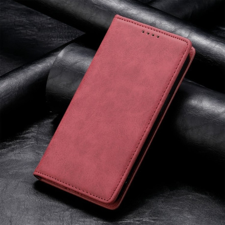 Чехол-книжка Business Solid Color Magnetic RFID Leather на Realme GT 6 - красный