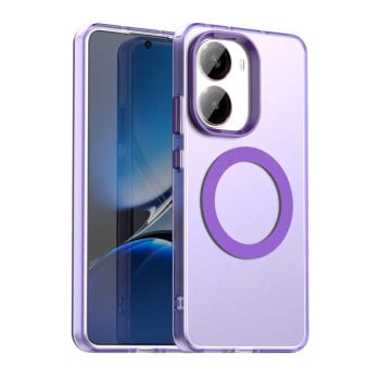 Противоударный чехол Candy Magsafe PC Hybrid TPU для Xiaomi Poco X7 Pro - фиолетовый