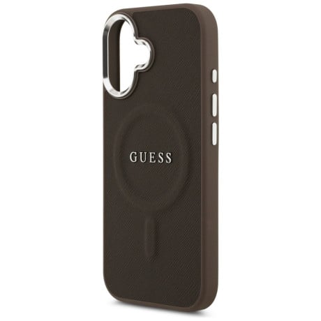 Оригинальный чехол Guess Classic Logo с MagSafe на iPhone 17 - Brown