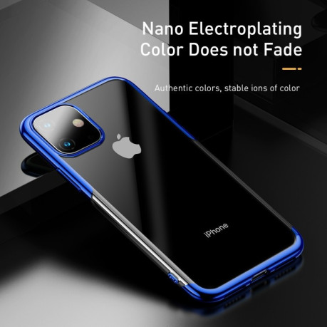 Силіконовий чохол Baseus Shining case на iPhone 11-синій