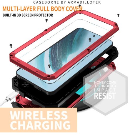 Протиударний чохол R-JUST Sliding  для Samsung Galaxy S25+ 5G - червоний