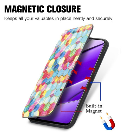 Чехол-книжка CaseNeo Colorful Magnetic на Realme 11 4G Global - Rhombus