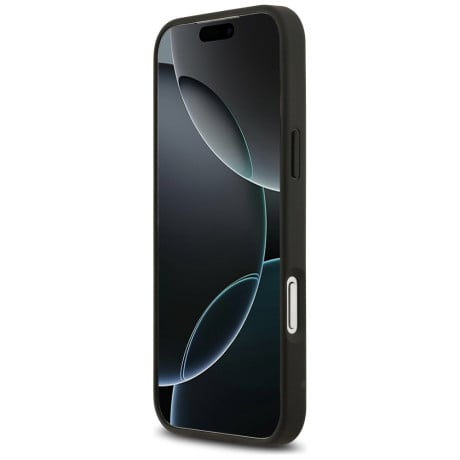 Оригинальный чехол Guess 4G Flowers Print с MagSafe на iPhone 17 Pro - black