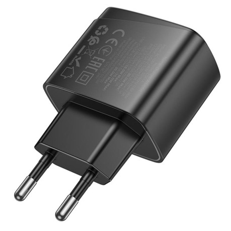 Быстрая зарядка Hoco CS61A Bright PD30W+QC3.0 (1USB-A/1C) - черная