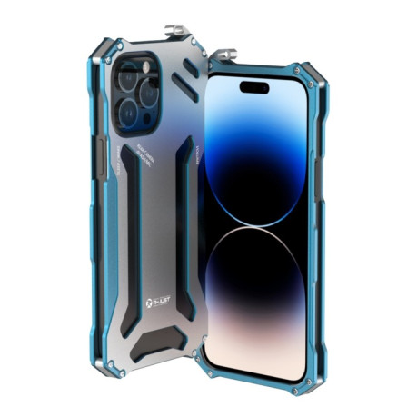 Протиударний металевий чохол R-JUST Armor Metal на iPhone 14 Pro Max - синій