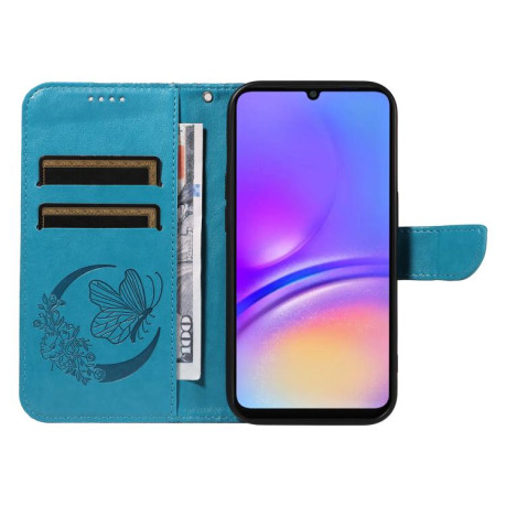 Чехол-книжка Swallowtail Butterfly Embossed Leather на Samsung Galaxy A07 5G - синий