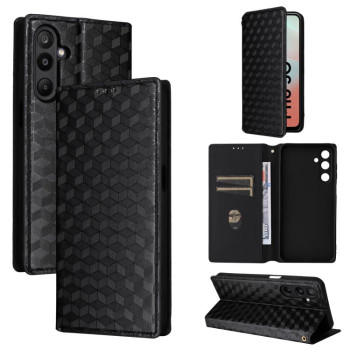 Чехол-книжка Cubic Grid Texture Flip Leather для на Samsung Galaxy M16 5G / F16 5G - черный
