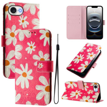 Чехол-книжка Colored Drawing Pattern для iPhone 16e - разноцветный