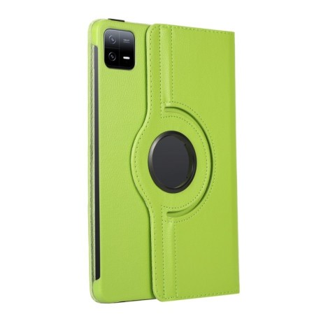 Чехол-книжка 360 Degree Rotation Litchi для Xiaomi Pad 7 Pro / Pad 7 - зеленый