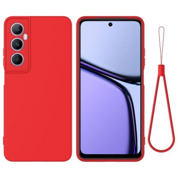 Силіконовий чохол Solid Color Liquid Silicone на Realme C65 4G - червоний