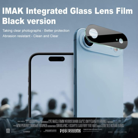 Защитное стекло на камеру imak High Definition на iPhone Air - черное