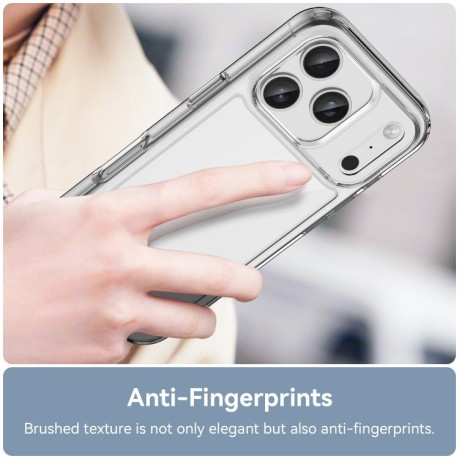 Противоударный чехол Colorful Acrylic Series для iPhone 17 Pro - прозрачный