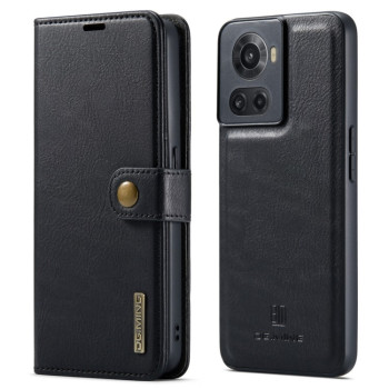 Шкіряний чохол-книжка DG.MING Crazy Horse Texture на OnePlus Ace /10R - чорний