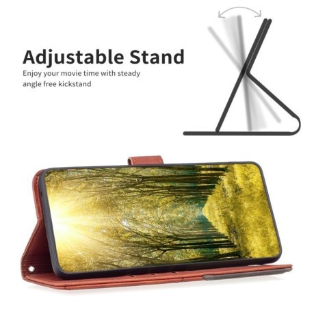Чехол-книжка Rhombus Texture для Samsung Galaxy A55 - коричневый