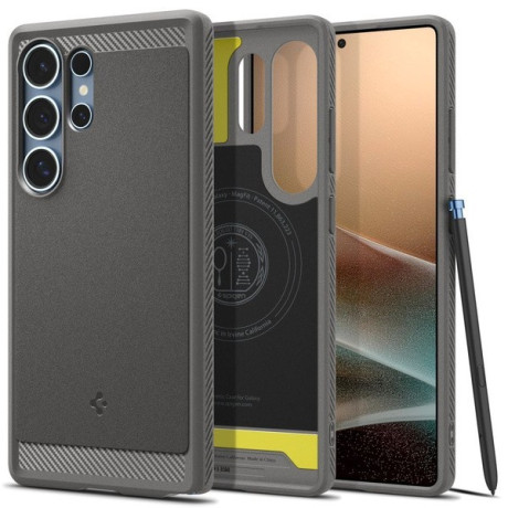 Оригинальный чехол Spigen Rugged Armor Mag MagSafe для Samsung Galaxy S25 - Gray